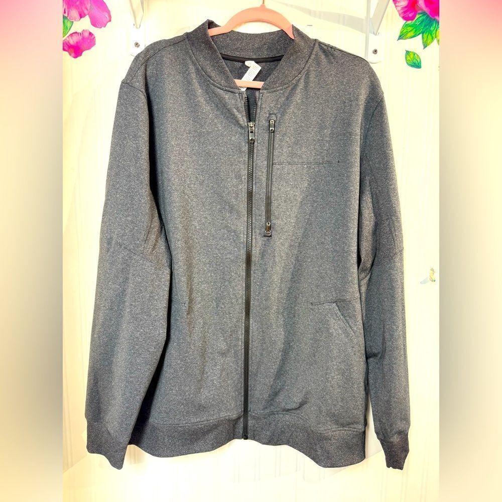 Lululemon Six Pack Jacket Gray‎ Zip-Up Sweater Sz XXL - Picture 2 of 5
